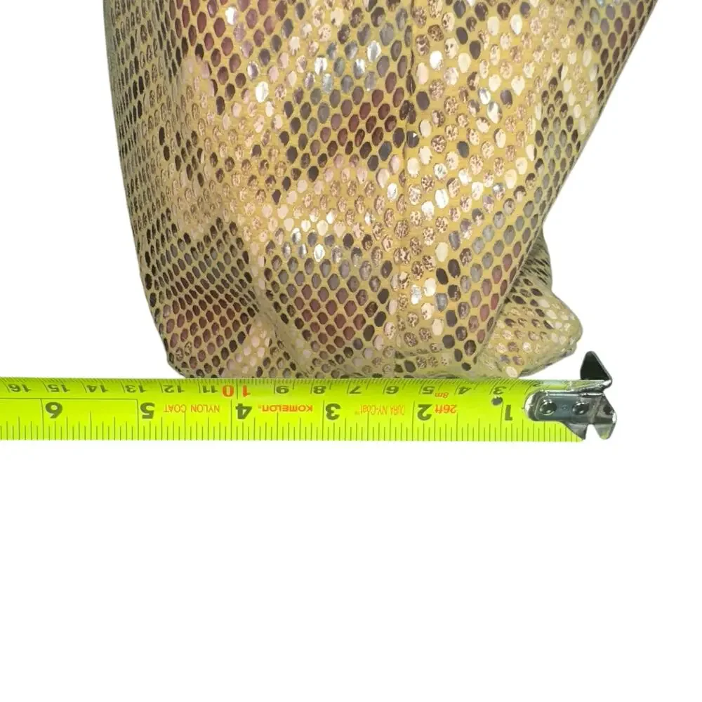 Sorial Gold Snakeskin Embossed Leather Tote Bag Shoulder Shopper